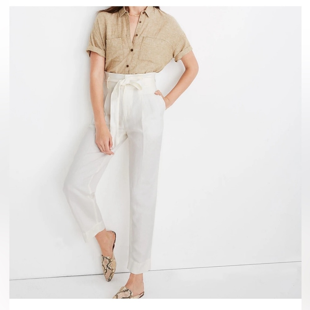 Madewell Paper Bag Linen Pants Size 2